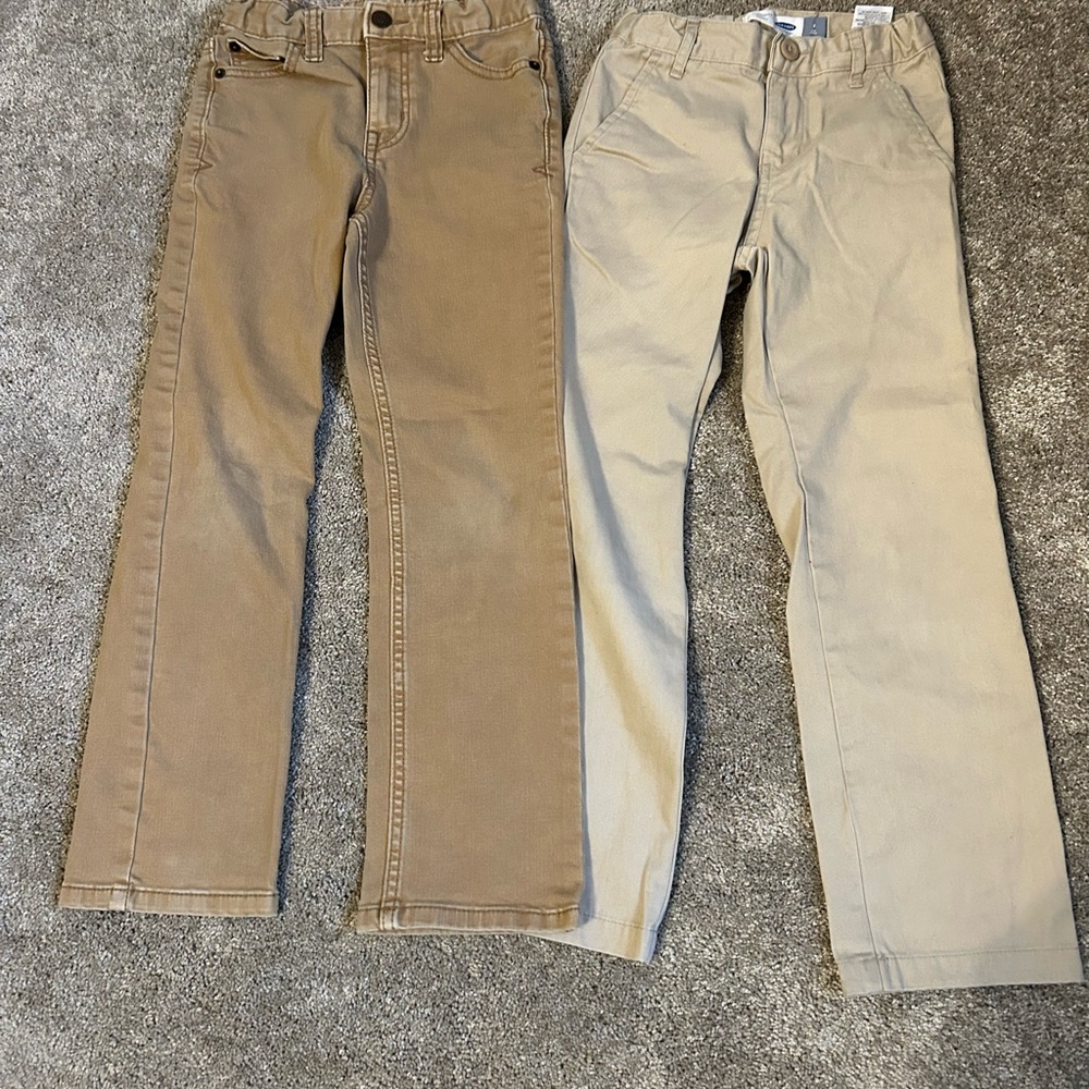 Bundle of Boys Khaki Pants size 7